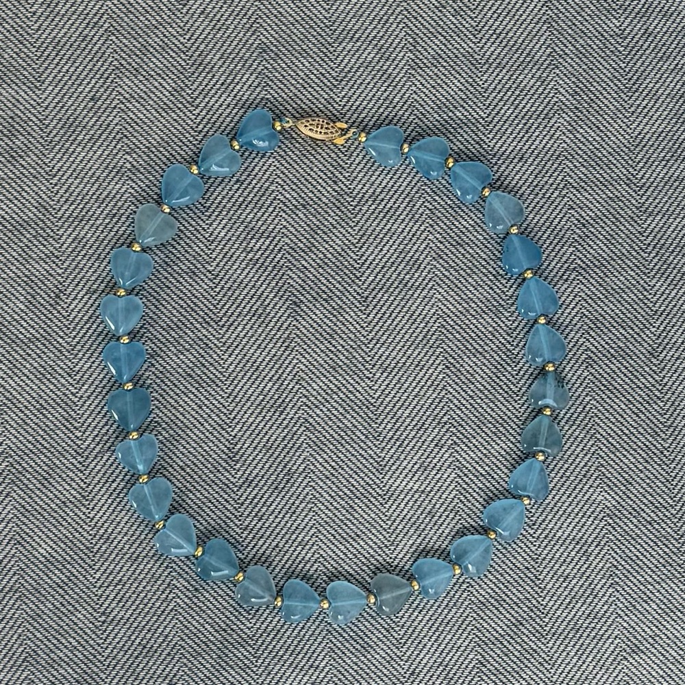 NWOT Tuckernuck Aquamarine Heart Necklace